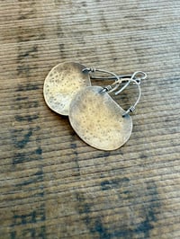 Image 12 of Plain Medium Sterling Silver earrings/ n37