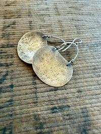 Image 13 of Plain Medium Sterling Silver earrings/ n37