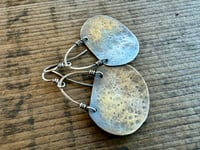 Image 1 of Plain Medium Sterling Silver earrings/ n37