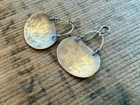 Image 14 of Plain Medium Sterling Silver earrings/ n37