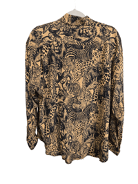 Image 2 of  Animal Print Silk Size L Button-Up Shirt