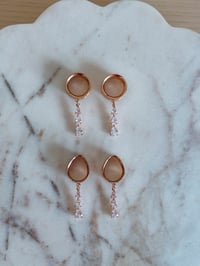 Image 1 of Dainty Diamond Drops (Rose Gold)
