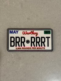 Image 3 of A-10 Warthog License Plate PVC Patch