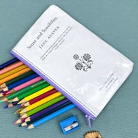 Image 1 of Sense and Sensibility, Jane Austen Book Page Pencil Case