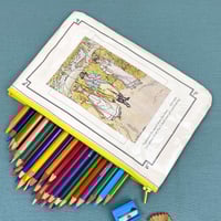 Image 1 of Emma, Jane Austen Book Page Pencil Case, yellow