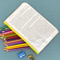 Image 2 of Emma, Jane Austen Book Page Pencil Case, yellow