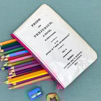 Image 1 of Pride and Prejudice, Jane Austen Book Page Pencil Case 