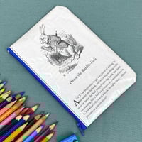 Image 2 of Alice in Wonderland Book Page Pencil Case, Down the Rabbit Hole