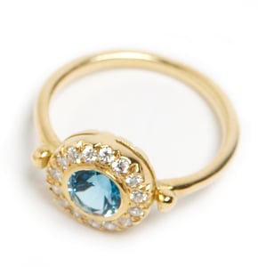 Image of Diamond and Aqua Ring
