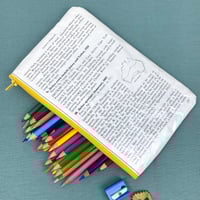 Image 2 of Butterfly Entomology Book Page Pencil Case, Yellow