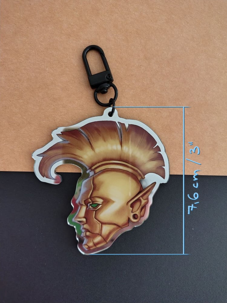 Image of Indoril helmet acrylic charm