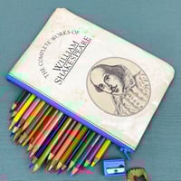 Image 1 of Shakespeare Book Page Pencil Case, Taming of the Shrew