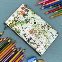 Image 1 of Fruit Blossoms, Wild Flower Book Page Pencil Case (Cherry Blossom, Apple Blossom)