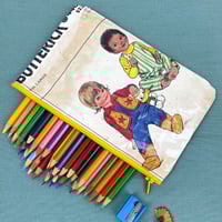 Image 1 of Sewing Pattern Pencil Case, Baby Vest and Overalls
