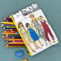 Image 1 of Sewing Pattern Pencil Case, Pinafore and Dungarees