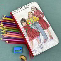 Image 1 of Sewing Pattern Pencil Case, Girls Pinafore and Suspender Pants