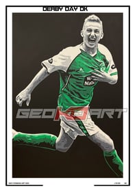 Image 2 of DEREK RIORDAN HIBS SIGNED PRINT