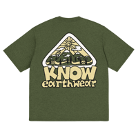 Image 2 of Knitted KNOW EARTHWEAR classic tee (olive)