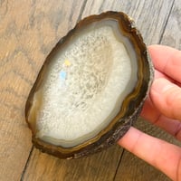 Image 2 of Vide-poche en tranche d'agate cristal vintage 1960 cendrier 