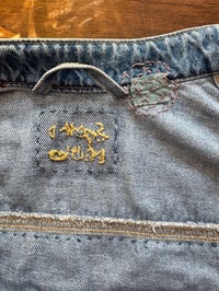 Image 4 of Night Owl Hand Appliquéd Levi’s Denim Vest