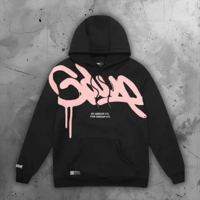 Geedup Handstyle Hoodie Black and Pink