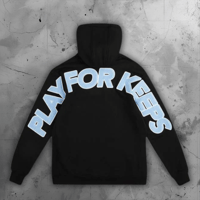 Image 2 of Geedup Play For Keeps Hoodie Black and Blue