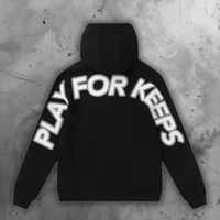 Image 2 of Geedup Play For Keeps Hoodie Black and White