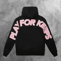 Image 2 of Geedup Play For Keeps Hoodie Black and Pink