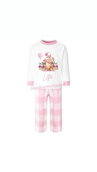 Image 2 of Winnie pooh christmas personlised pyjamas 