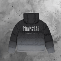Image 2 of Trapstar Decoded Puffer Jacket - Black and Grey Gradient