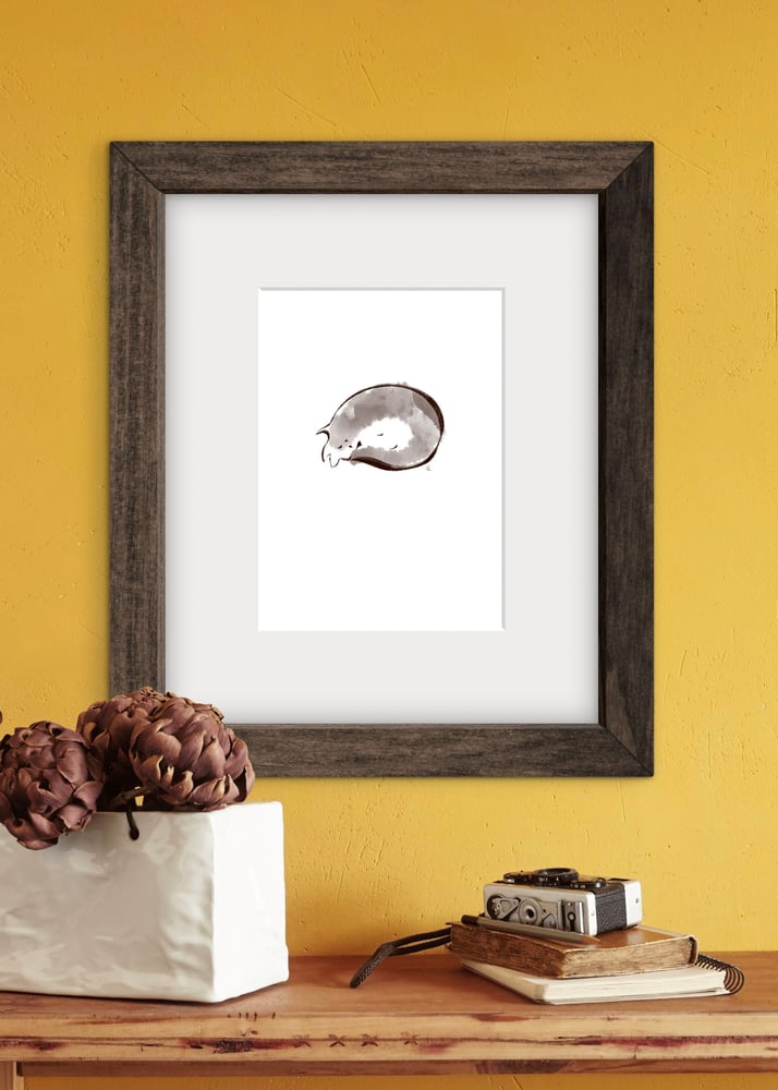 Image of ‘Curled Cat’ Print