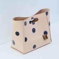 Image 2 of Dots navy grab-handle clutch