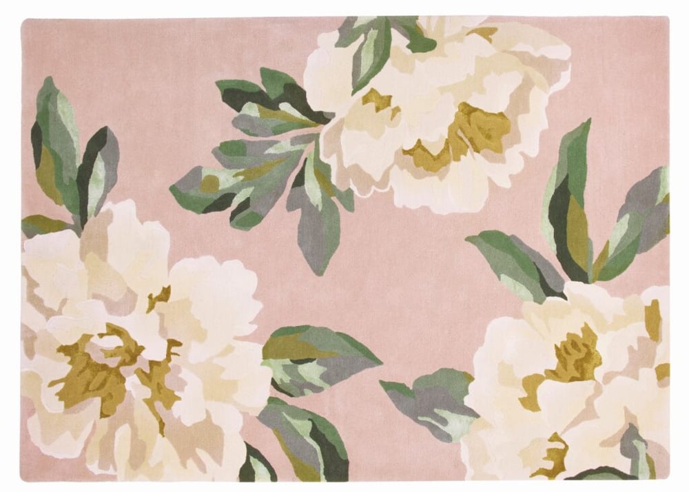 Image of  Tappeto in lana trapuntato a mano collezione "Odelia" - Mod. Wild rose