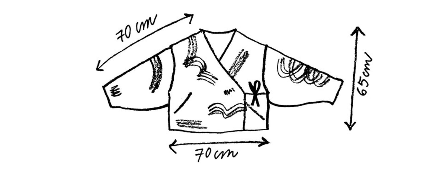 Image of BRUSH STROKES KIMONO