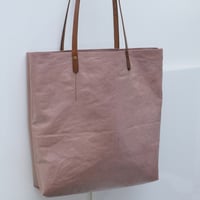 Image 2 of Crumpled Soft Shopping Tote in mauve 2