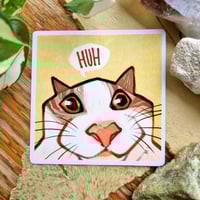 HUH Cat Sticker