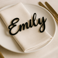 Image 3 of Personalized Mirrored & Solid Acrylic Place Tags - Custom Laser Cut Name Cards for Weddings & Events