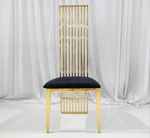 Image of High back  chair  gold Stainless steel chair 