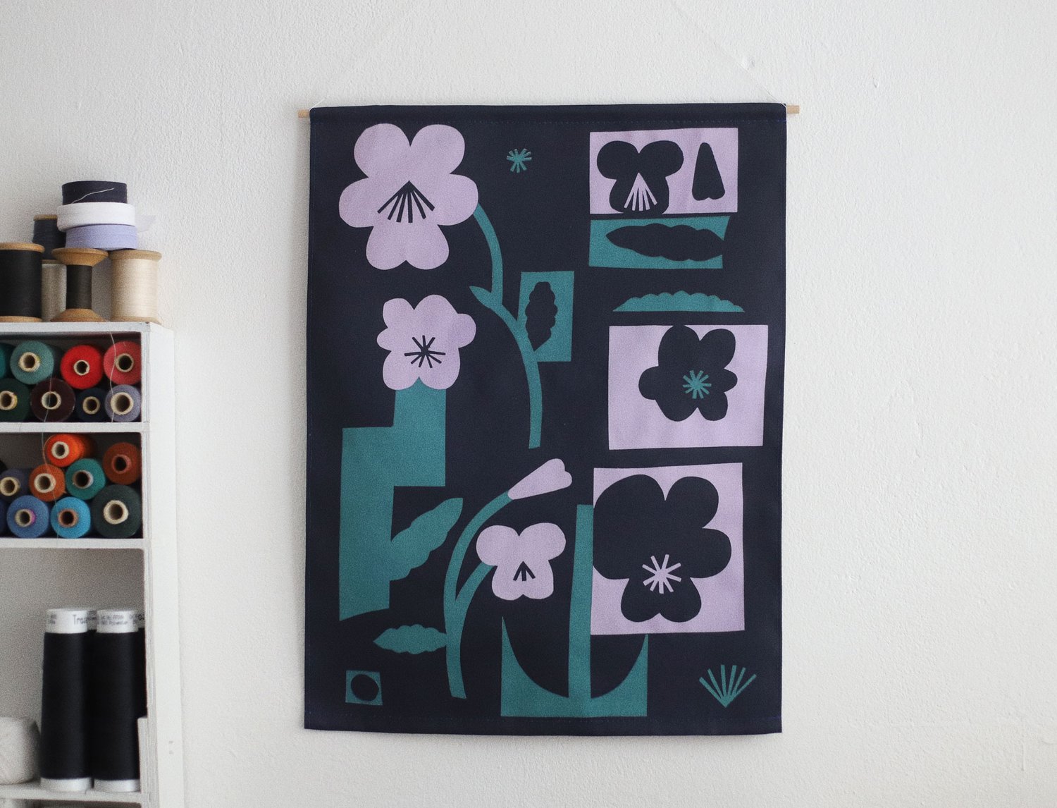 Image of TEXTILE PRINT - PANSY