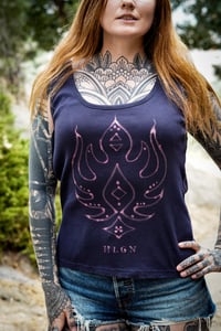 Image 4 of Spell of Reflection Navy Blue Tank Top