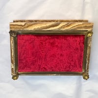 Image 10 of Boîte à bijoux en marbre onyx et pied pattes de lion en bronze de style XIXe - vintage 1970s