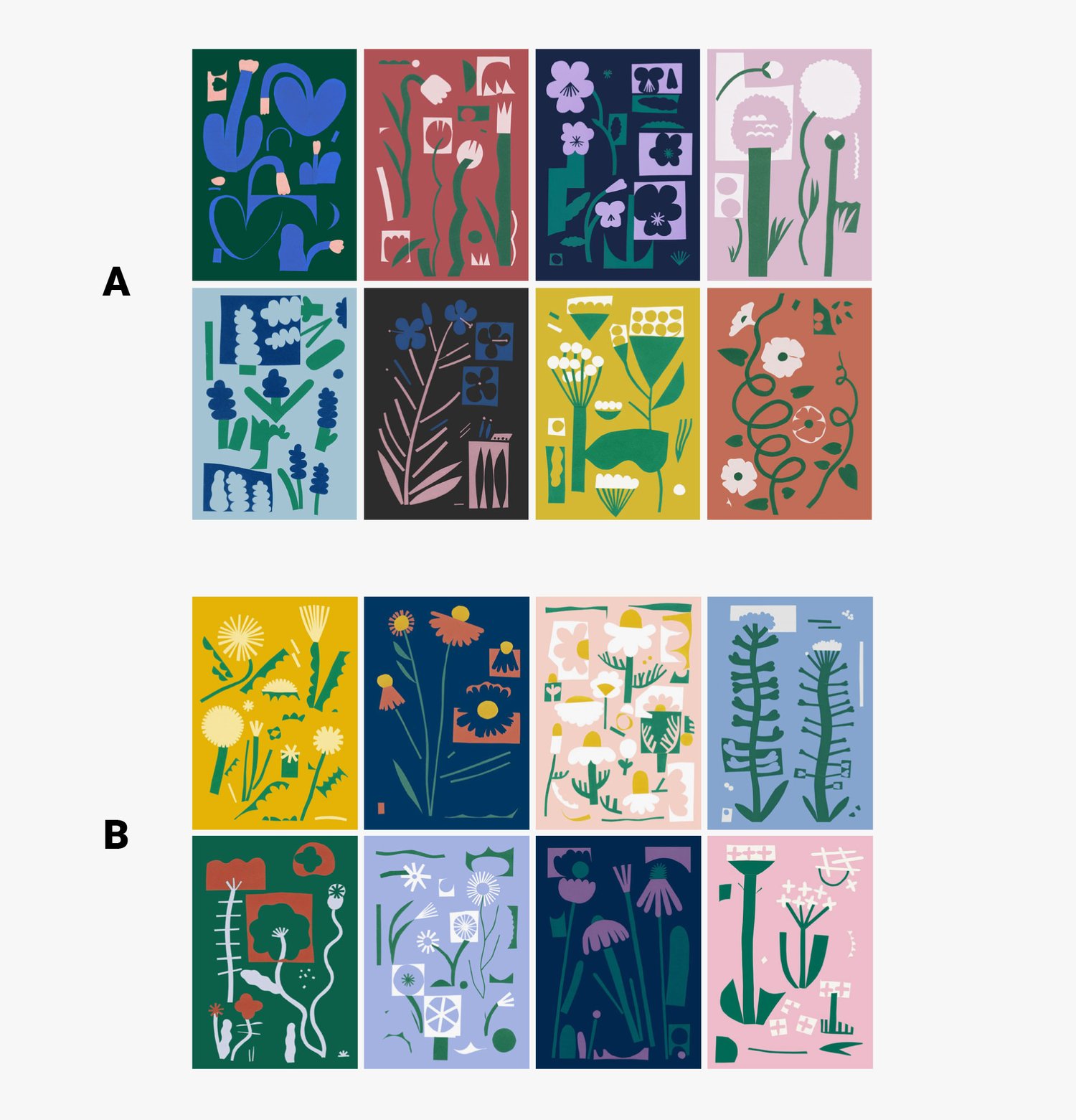 Image of COLOR FLOWERS SET OF POSTCARDS