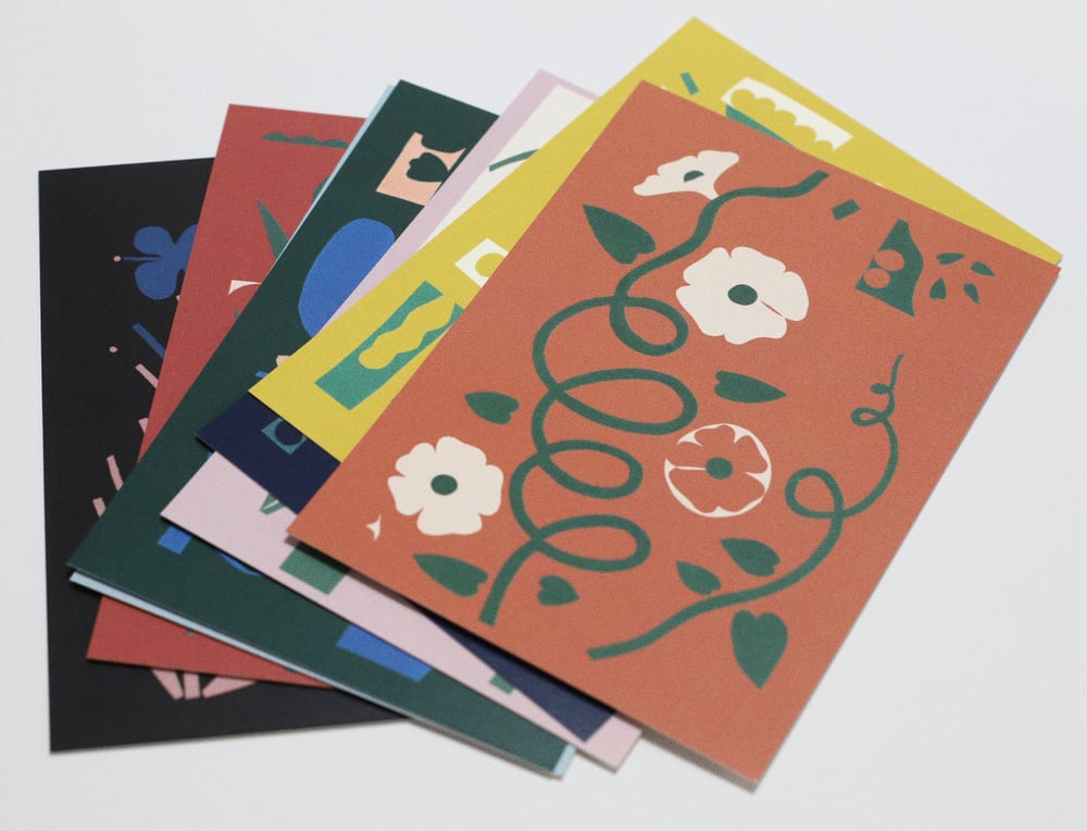 Image of COLOR FLOWERS SET OF POSTCARDS