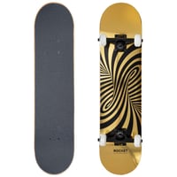 Image 1 of Tabla Skate Rocket twisted foil gold 7.5" completa en liquidación