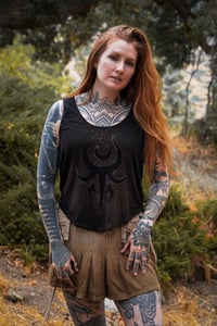 Image 3 of Moonspell Relic Black Cropped Tank Top
