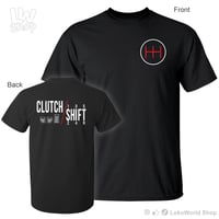Image 1 of Clutch and Shift, Car Racing, Drifting, Unisex Black T-shirt