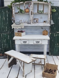 Image 2 of   Wooden table WHITE 2 A