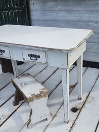Image 3 of   Wooden table WHITE 2 A