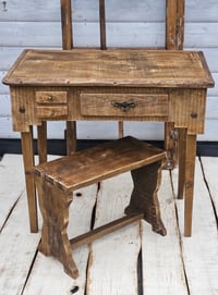 Image 2 of Set Wooden table +stool