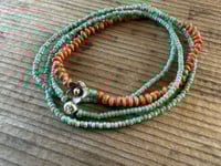 Image 1 of Seed beads and sterling silver necklace / n6